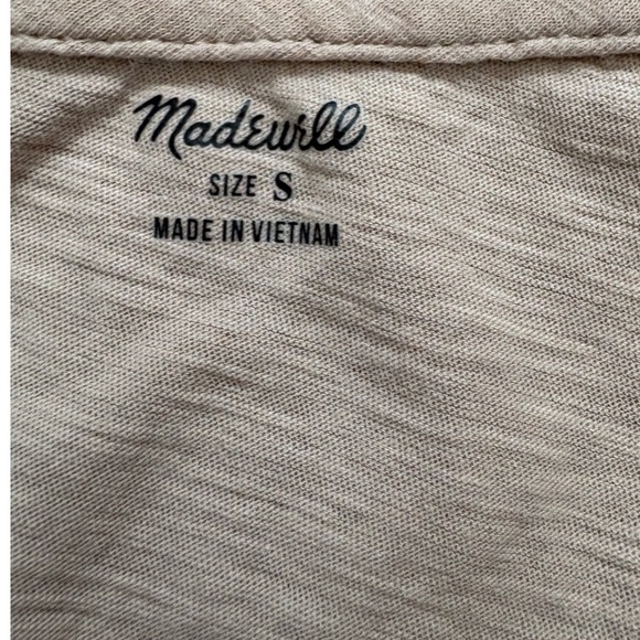 Madewell Womens Slub Cotton V-Neck Tank Top Tan Beige MD045 Size S - Picture 5 of 7